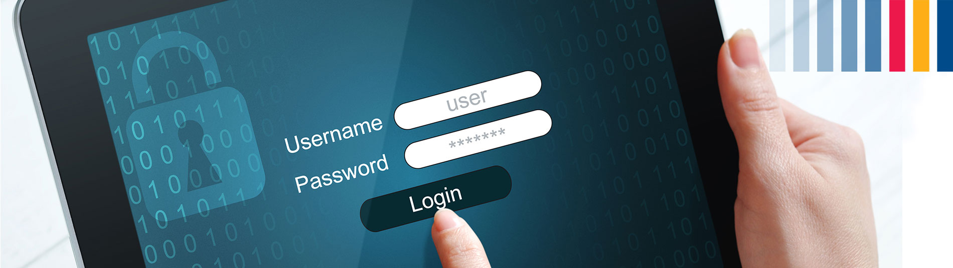 a username and password screen